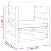 vidaXL 7 Piece Garden Lounge Set with Cream White Cushions Bamboo