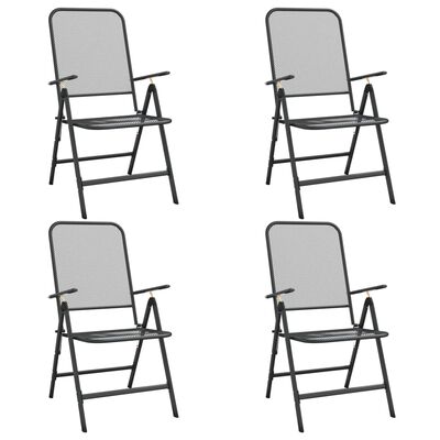 vidaXL 5 Piece Garden Dining Set Expanded Metal Mesh Anthracite,  vidaXL 5 Piece Garden Dining Set Expanded Metal Mesh Anthracite