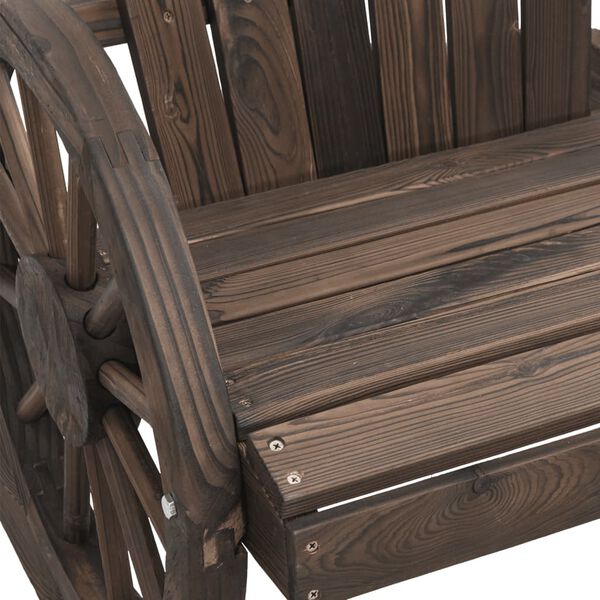 vidaXL Garden Adirondack Chair 2-Seater Solid Wood Fir