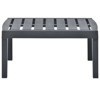 vidaXL Garden Table Anthracite 78x55x38 cm Plastic, anthracite vidaXL Garden Table Anthracite 78x55x38 cm Plastic