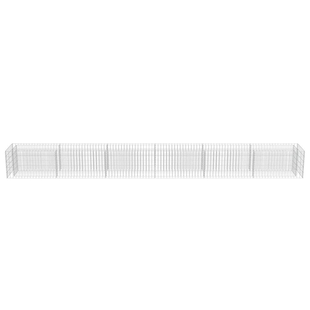 vidaXL Gabion Raised Bed Galvanised Steel 540x50x50 cm