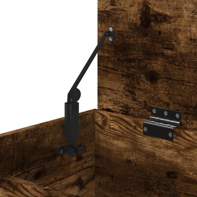 vidaXL Storage Chest Smoked Oak 84x42x46 cm Engineered Wood, smoked oak vidaXL Storage Chest Smoked Oak 84x42x46 cm Engineered Wood