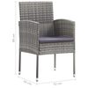 vidaXL 7 Piece Garden Dining Set Poly Rattan Anthracite