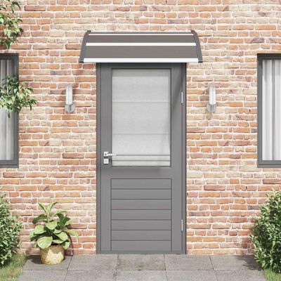 vidaXL Door Canopy Black 120x100 cm PC, brown and black vidaXL Door Canopy Black 120x100 cm PC