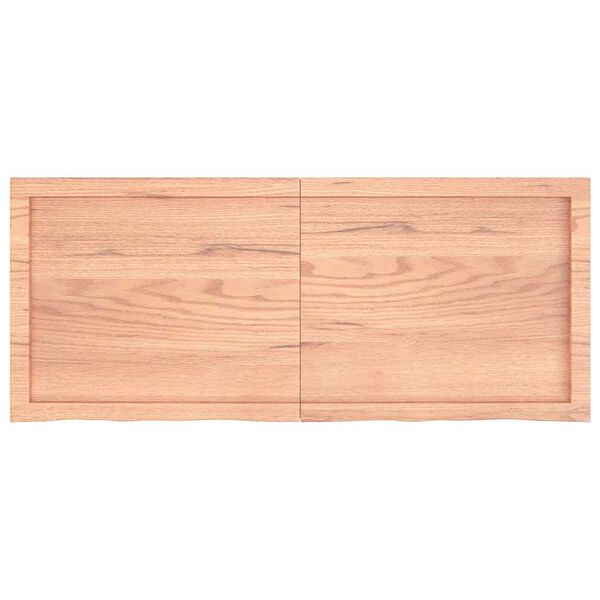 vidaXL Table Top Light Brown 120x50x(2-4) cm Treated Solid Wood Oak
