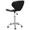 vidaXL Swivel Dining Chairs 6 pcs Black Faux Leather