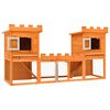 vidaXL Outdoor Large Rabbit Hutch House Pet Cage Double House