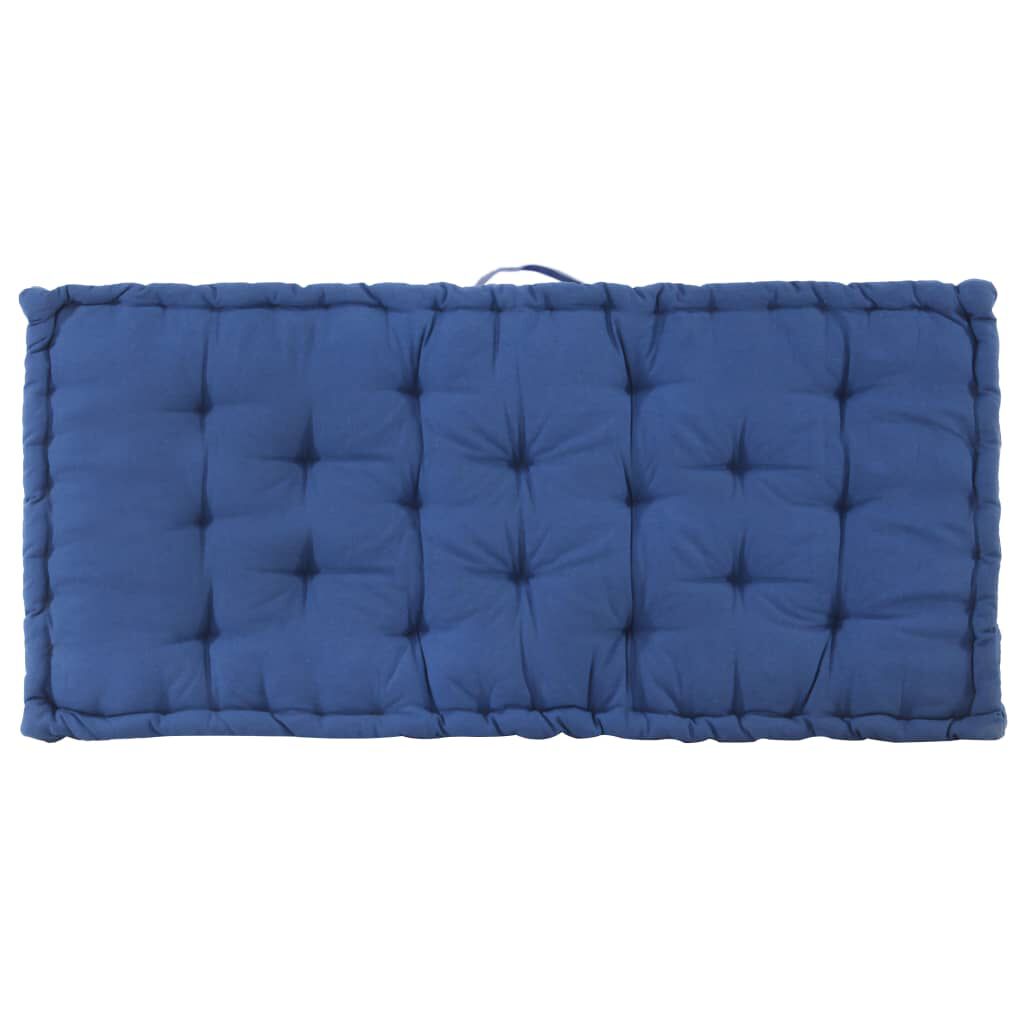 vidaXL Pallet Floor Cushion Cotton 120x80x10 cm Light Blue
