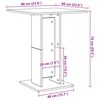 vidaXL Bistro Table White 60x60x75 cm Engineered Wood