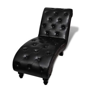 vidaXL Chaise Longue Brown Faux Leather