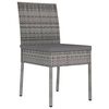 vidaXL 5 Piece Garden Dining Set Poly Rattan Grey