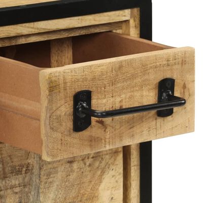 vidaXL Sideboard with 2 Drawers 53x31x72 cm Solid Wood Mango and Iron,  vidaXL Sideboard with 2 Drawers 53x31x72 cm Solid Wood Mango and Iron