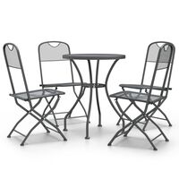 vidaXL 5 Piece Garden Dining Set Expanded Metal Mesh Anthracite