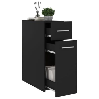 vidaXL Apothecary Cabinet Black 20x45.5x60 cm Engineered Wood, black vidaXL Apothecary Cabinet Black 20x45.5x60 cm Engineered Wood