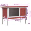 vidaXL Outdoor Rabbit Hutch 1 Layer Red Wood
