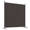 vidaXL 2-Panel Room Divider Brown 348x180 cm Fabric