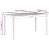 vidaXL Garden Table 140x80x74 cm Solid Acacia Wood