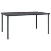 vidaXL 5 Piece Garden Dining Set Black Steel and Textilene