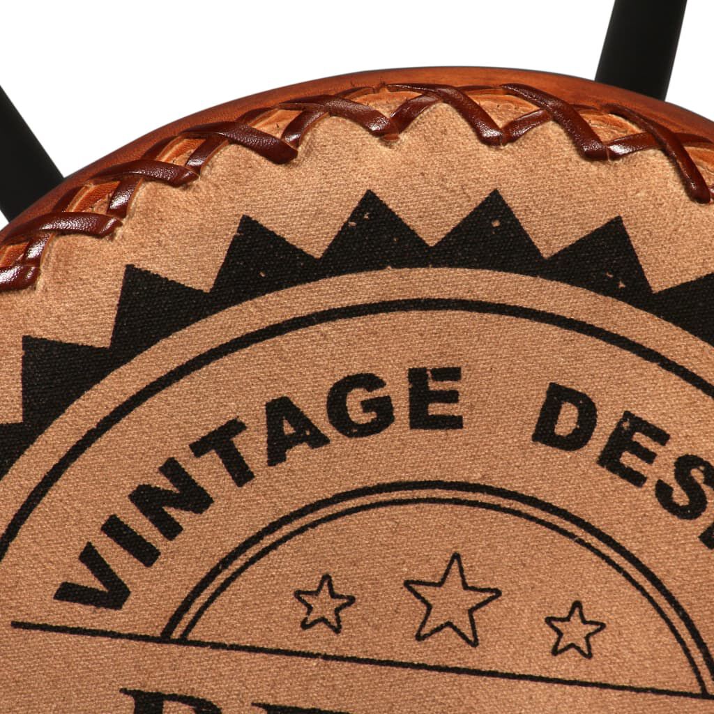 vidaXL Bar Set 3 Pieces Solid Wood Reclaimed. Genuine Leather & Canvas