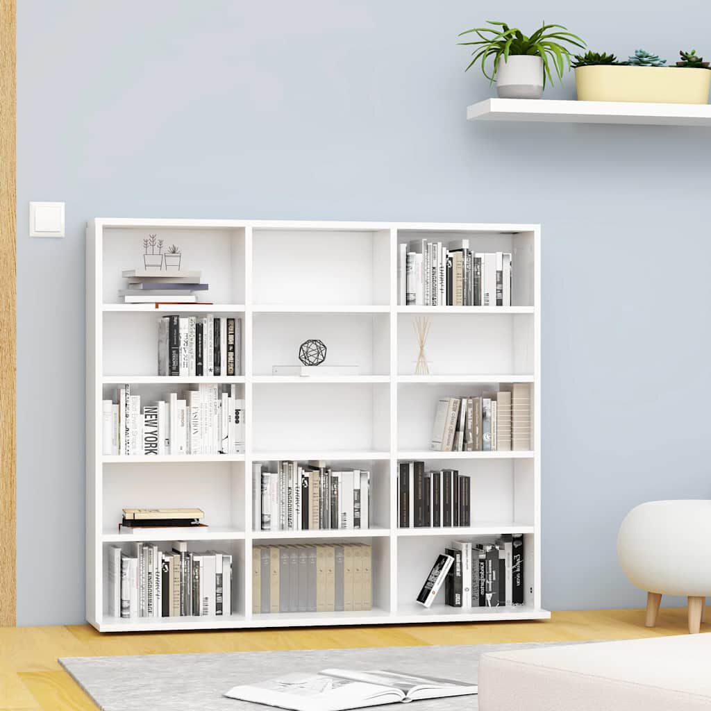 vidaXL CD Cabinet White 102x23x89.5 cm Engineered Wood