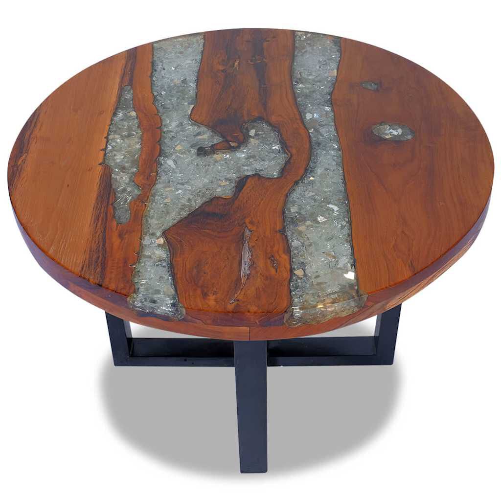 vidaXL Coffee Table Teak Resin 60 cm