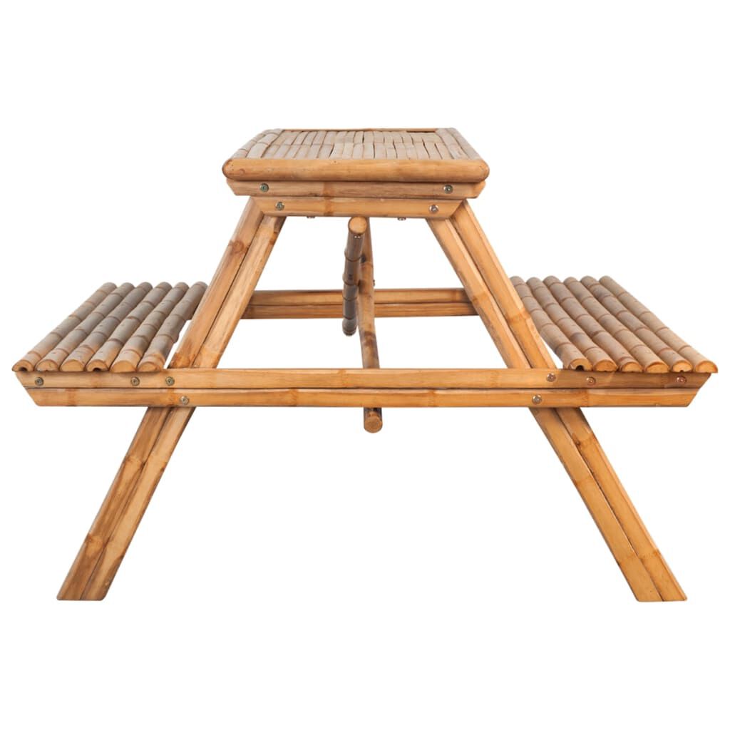 vidaXL Picnic Table 115x115x81 cm Bamboo