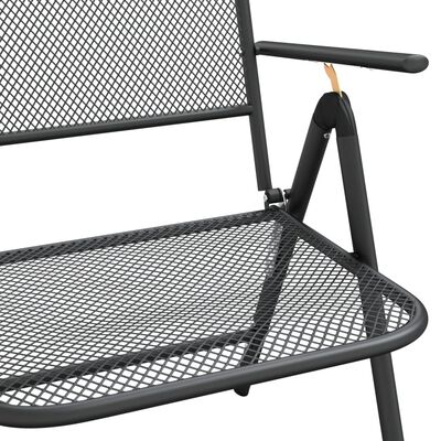 vidaXL Folding Garden Chairs 4 pcs Expanded Metal Mesh Anthracite,  vidaXL Folding Garden Chairs 4 pcs Expanded Metal Mesh Anthracite