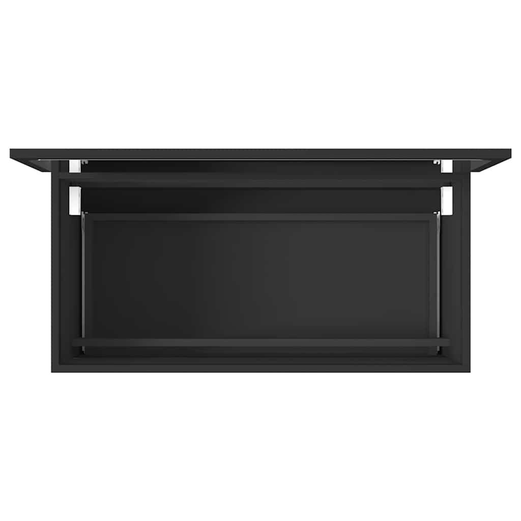 vidaXL 2 Piece Bathroom Furniture Set Black Engineered Wood