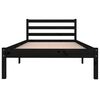 vidaXL Bed Frame without Mattress Solid Wood Pine 90x200cm Black