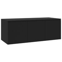 vidaXL TV Cabinet Black 80x34x30 cm Engineered Wood, black vidaXL TV Cabinet Black 80x34x30 cm Engineered Wood