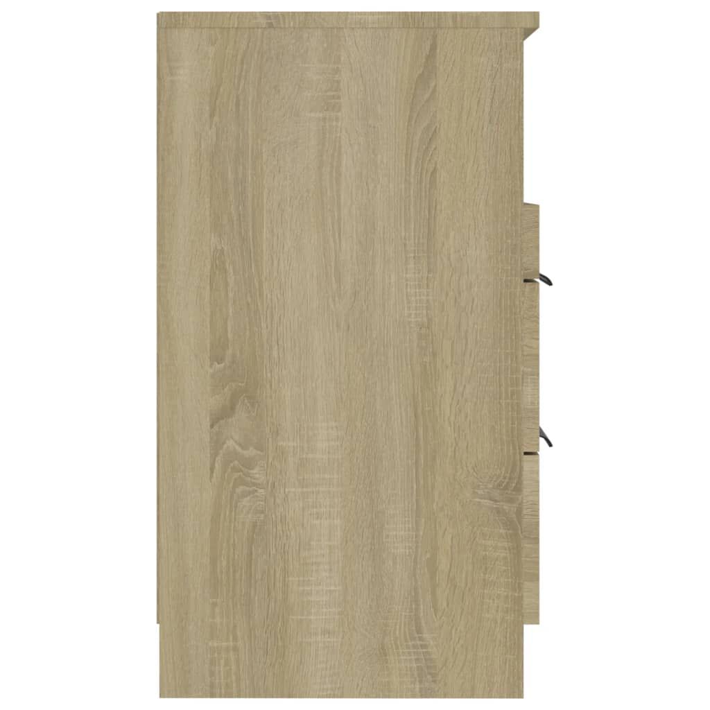 vidaXL Bedside Cabinet Sonoma Oak Engineered Wood