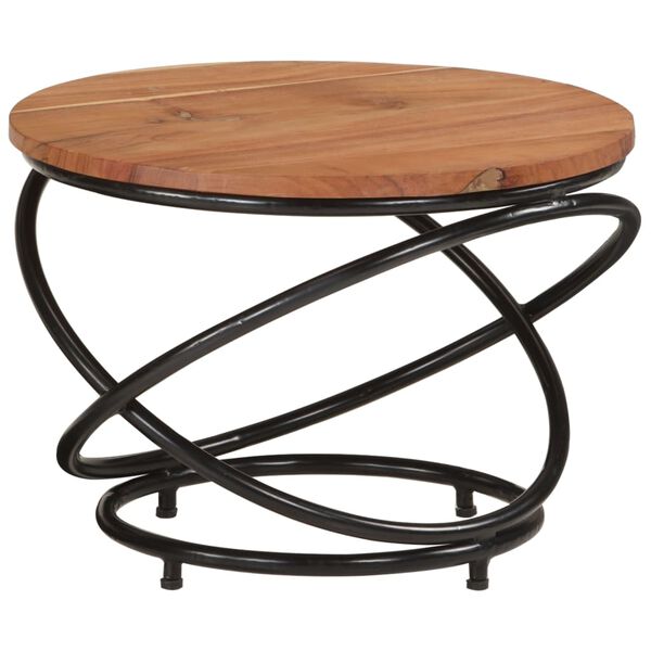 vidaXL Coffee Table Ø 55x40 cm Solid Wood Acacia