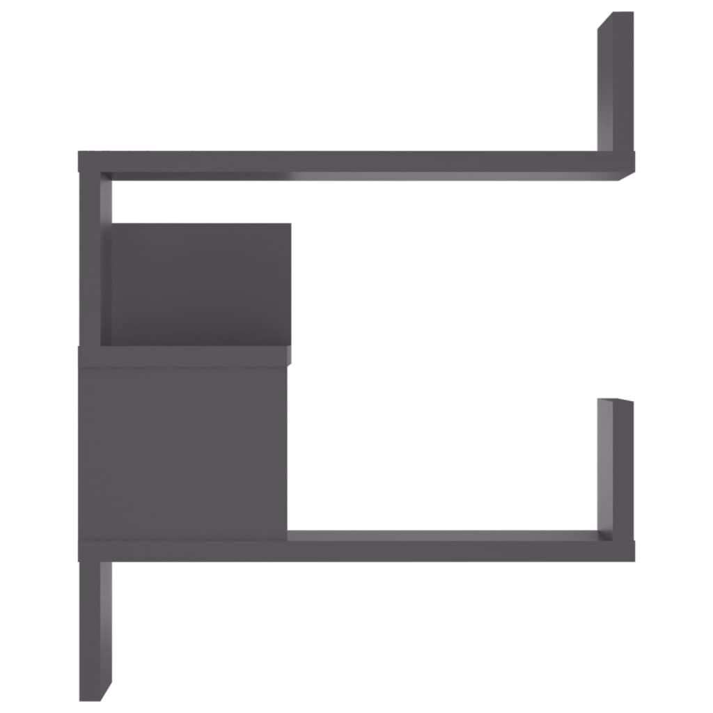 vidaXL Wall Corner Shelf Grey 40x40x50 cm Engineered Wood