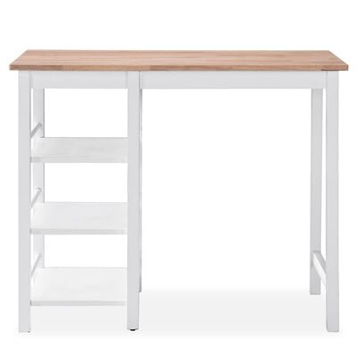 vidaXL Bar Set 3 Pieces MDF White, white vidaXL Bar Set 3 Pieces MDF White