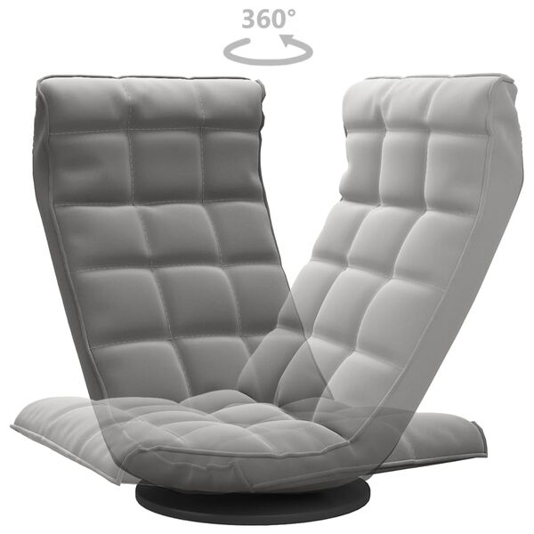 vidaXL Swivel Floor Chair Dark Grey Velvet