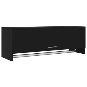 vidaXL Wardrobe Black 100x32,5x35 cm Engineered Wood