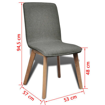 Oak Indoor Fabric Dining Chair Set 2 pcs Dark Grey, light grey Oak Indoor Fabric Dining Chair Set 2 pcs Dark Grey