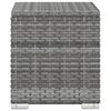 vidaXL 3 Piece Garden Sun Loungers with Tea Table Poly Rattan Grey