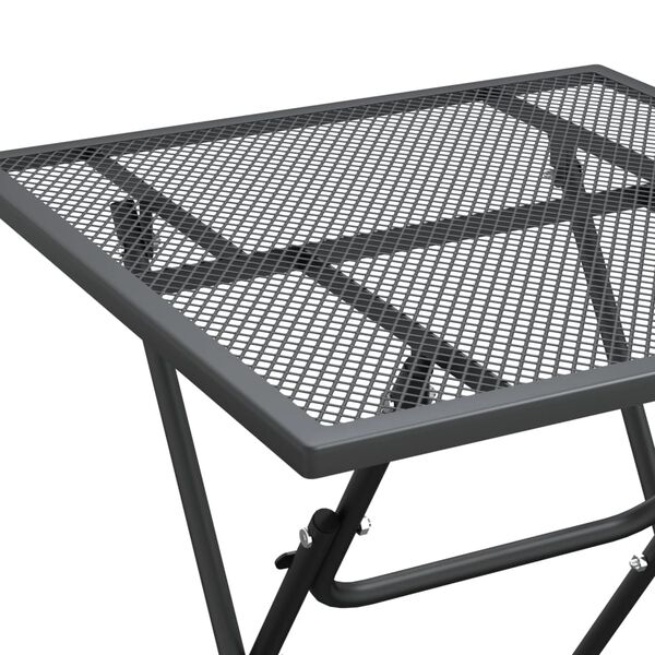 vidaXL 3 Piece Garden Dining Set Expanded Metal Mesh Anthracite