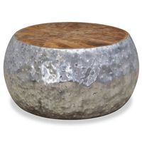 vidaXL Coffee Table Aluminium Teak 60x60x30 cm,  vidaXL Coffee Table Aluminium Teak 60x60x30 cm