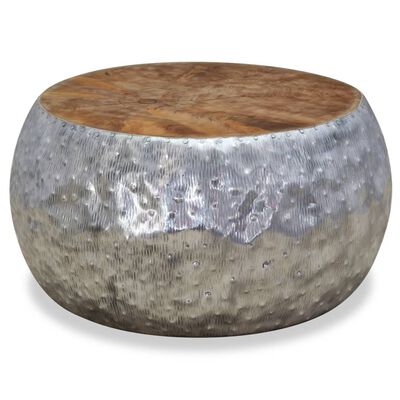 vidaXL Coffee Table Aluminium Teak 60x60x30 cm,  vidaXL Coffee Table Aluminium Teak 60x60x30 cm