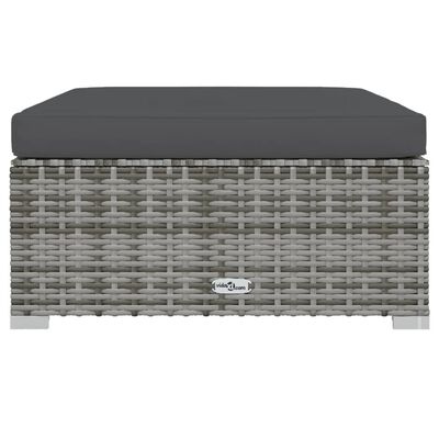 vidaXL 6 Piece Garden Lounge Set with Cushions Poly Rattan Grey, grey and anthracite vidaXL 6 Piece Garden Lounge Set with Cushions Poly Rattan Grey