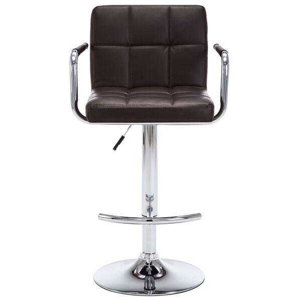 vidaXL Bar Stools 2 pcs Brown Faux Leather