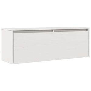 vidaXL Wall Cabinet White 100x30x35 cm Solid Wood Pine