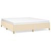 vidaXL Bed Frame without Mattress Cream 180x200 cm Super King Fabric