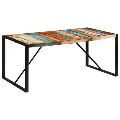 vidaXL Dining Table 175x90x76 cm Solid Wood Reclaimed, multicolour vidaXL Dining Table 175x90x76 cm Solid Wood Reclaimed