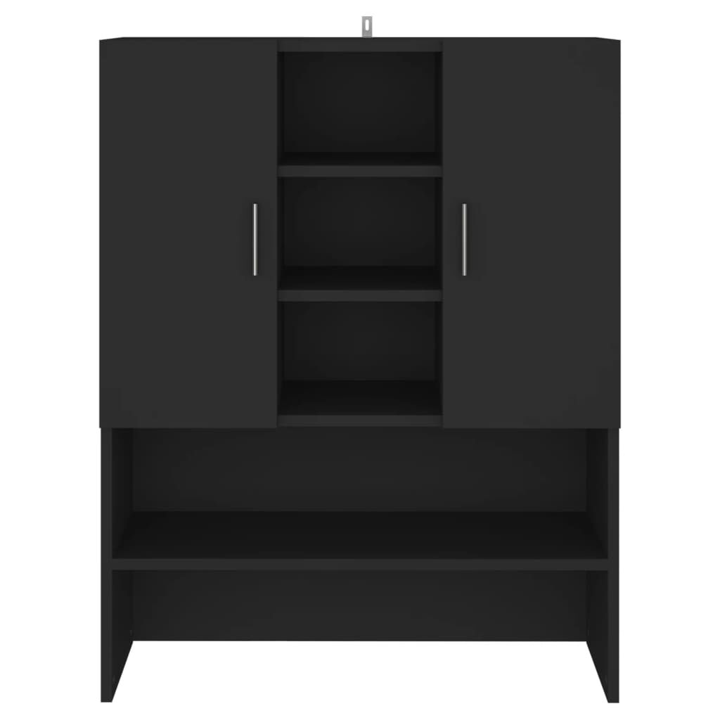 vidaXL Washing Machine Cabinet Black 70.5x25.5x90 cm