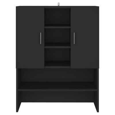 vidaXL Washing Machine Cabinet Black 70.5x25.5x90 cm, black vidaXL Washing Machine Cabinet Black 70.5x25.5x90 cm