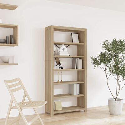 vidaXL 6-Tier Bookcase 80x30x170 cm Solid Wood Acacia,  vidaXL 6-Tier Bookcase 80x30x170 cm Solid Wood Acacia