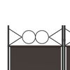 vidaXL 5-Panel Room Divider Brown 200x200 cm Fabric